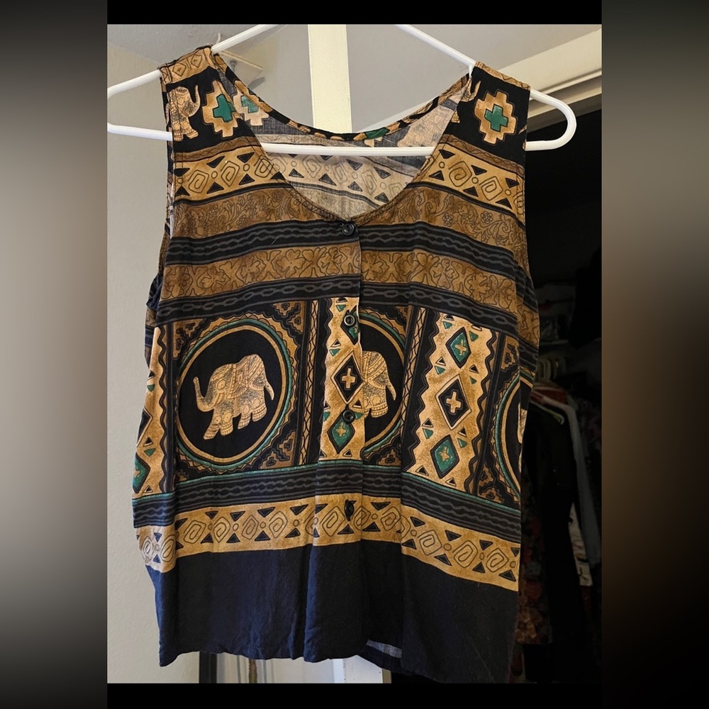 Cropped elephant tunic